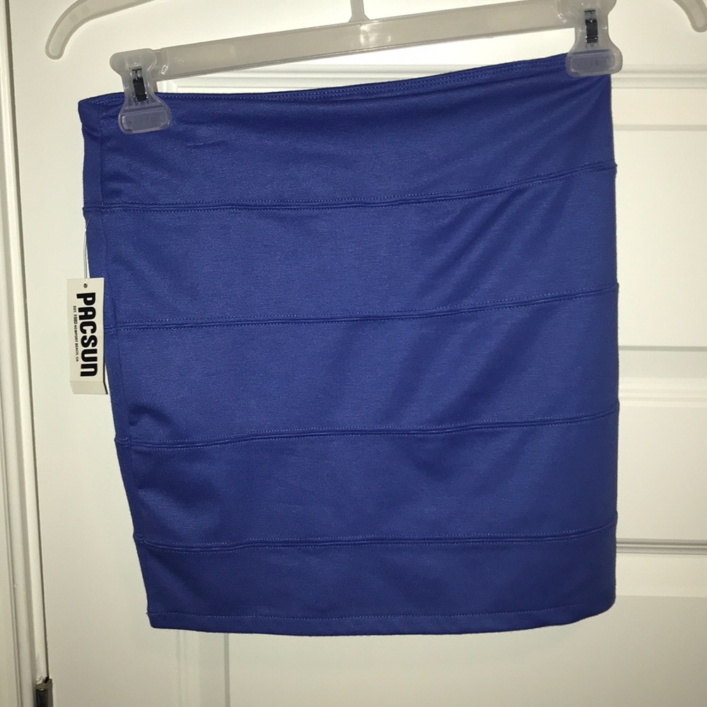 Blue pencil skirt